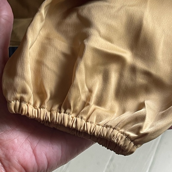 NWOT Sanctuary Satin Gold Blouse with Twist Front - Picture 3 of 9